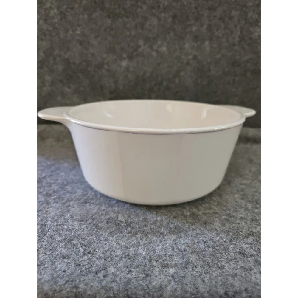 Vintage Corning 1156 Pyroceram 2.5 Quart White Versa Pot No Lid.
